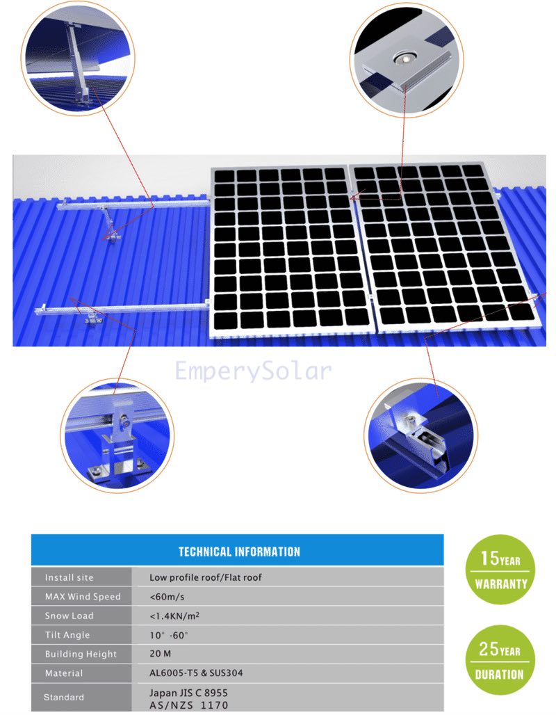 Adjustable Metal Roof Mount
