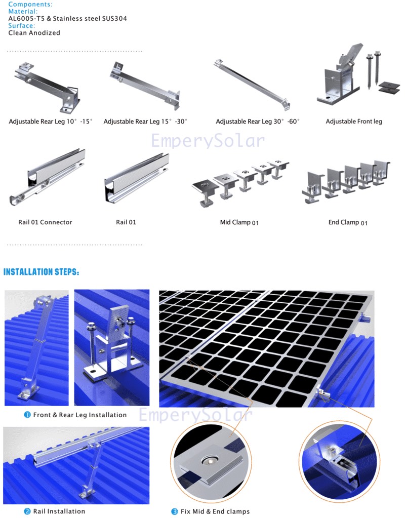 Adjustable Metal Roof Mount
